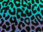 Preview: French Terry Digital Leo Regenbogenstreifen Grün